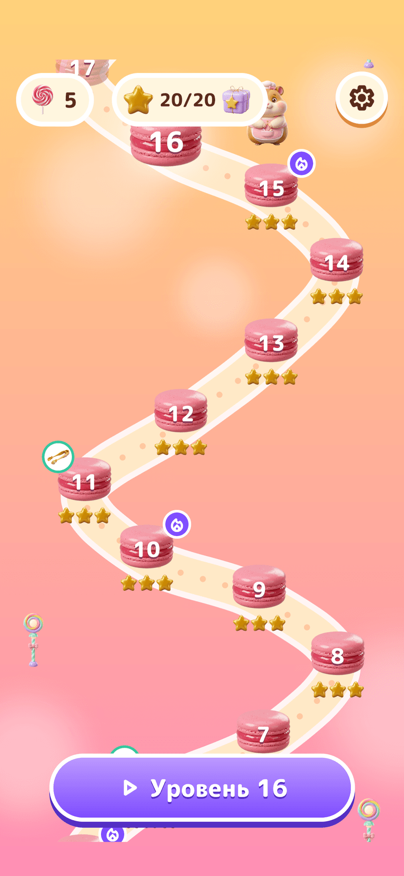 Hop along a sweet map