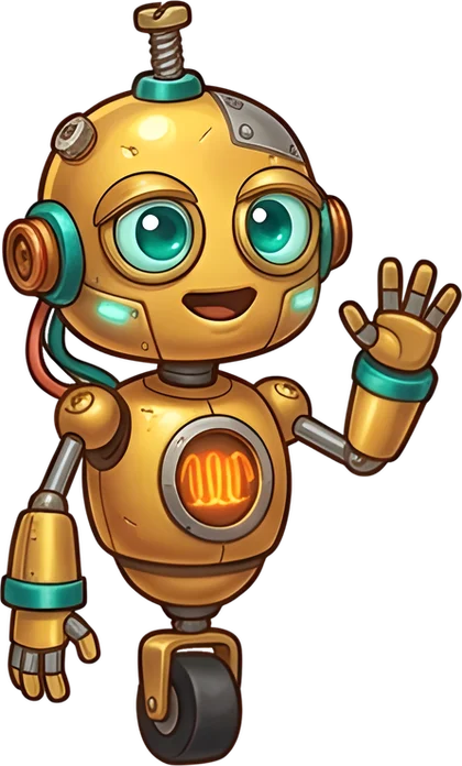 WINT, the helper robot, waving
